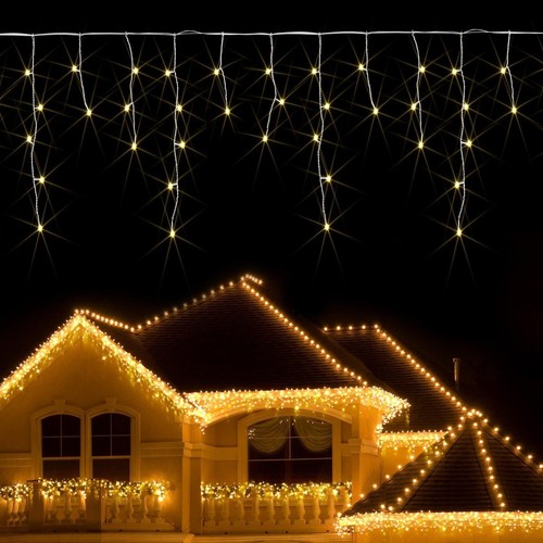 Luce fata ghiaccioli invernali