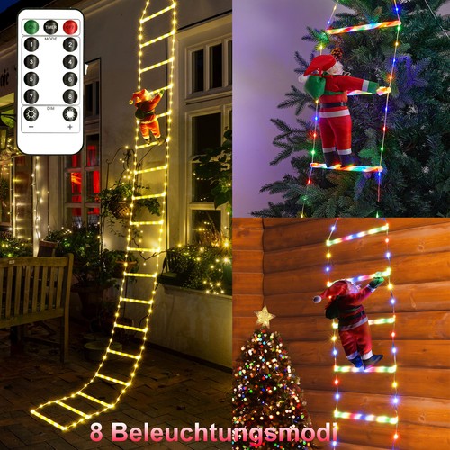 Scala led babbo natale - natale, catena